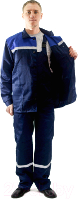 Комплект рабочей одежды Перспектива Стандарт-2 (р-р 48-50 / 158-164, темно-синий/василек)
