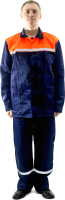 Комплект рабочей одежды Перспектива Стандарт-1 (р-р 56-58 / 158-164, темно-синий/оранжевый) - 
