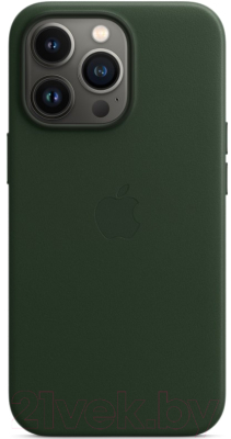 Чехол-накладка Apple Leather Case With MagSafe для iPhone 13 Pro / MM1G3 (Sequoia Green)