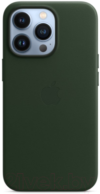 Чехол-накладка Apple Leather Case With MagSafe для iPhone 13 Pro / MM1G3 (Sequoia Green)