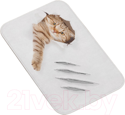 

Коврик для ванной JoyArty, Кот с царапиной / bath_31202