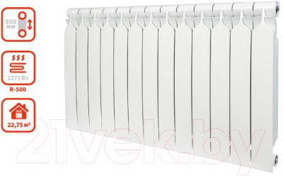 Радиатор биметаллический BiLux Plus R500 (13 секций)