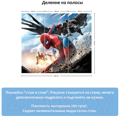 Фотообои листовые Citydecor Человек паук (300x254)