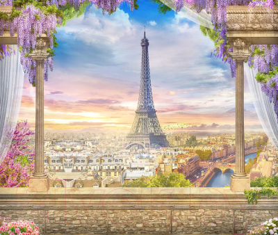 Фотообои листовые Citydecor Вид на Париж (300x254)