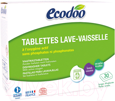 Таблетки для посудомоечных машин Ecodoo Экологические (30шт)