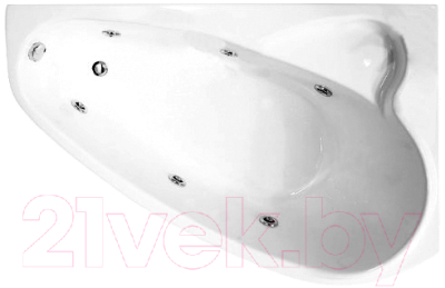 Ванна акриловая Triton Пеарл-Шелл 160x104 L Базовая (с гидромассажем)