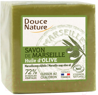 Мыло твердое Douce Nature Биоорганическое марсельское зеленое с пальмовым маслом (600г)