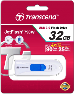 Usb flash накопитель Transcend JetFlash 790 32GB (TS32GJF790W)