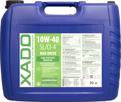 Моторное масло Xado Atomic Oil 10W40 SL/CI-4 / ХА 28509_1 (20л)