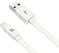 Кабель Hoco X5 Bamboo AM-8pin Lightning (1м, белый) - 