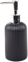 Дозатор для жидкого мыла АкваЛиния Плиссе CE1610QA-LD (черный матовый) - 