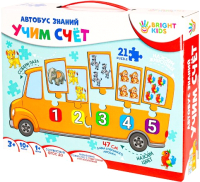 

Развивающие карточки Bright Kids, Автобус знаний. Учим счет / ИН-7640