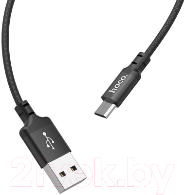 Изображение товара Кабель Hoco X14 Times Speed AM-MicroBM (2м, черный)