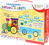 

Развивающие карточки Bright Kids, Умный паровозик. Учим фигуры и цвета / ИН-7635