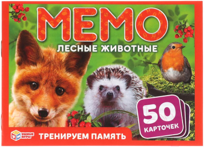 

Настольная игра Умные игры, Мемо. Лесные животные / 4680107902078