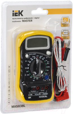 Мультиметр цифровой IEK Master MAS838L / TMD-3L-838