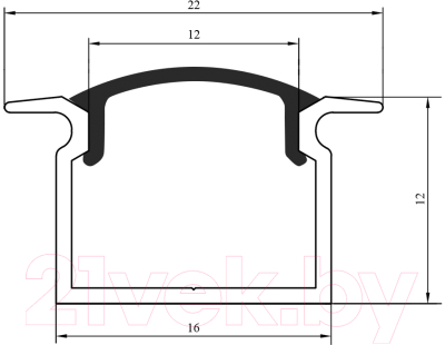 Профиль для светодиодной ленты Byled RC-2212