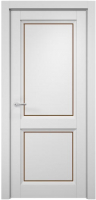 Дверь межкомнатная MDF Techno Stefany 4002 50x200 (белый/лакобель коричневый) - 