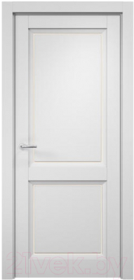 Дверь межкомнатная MDF Techno Stefany 4002 40x200 (белый/лакобель кремовый)