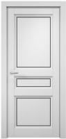 Дверь межкомнатная MDF Techno Stefany 4003 50x200 (белый/лакобель черный) - 