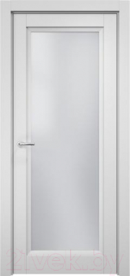 Дверь межкомнатная MDF Techno Stefany 4011 50x200 (белый/лакобель белый)