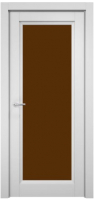 Дверь межкомнатная MDF Techno Stefany 4011 90x200 (белый/лакобель коричневый) - 