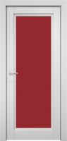 Дверь межкомнатная MDF Techno Stefany 4011 80x200 (белый/лакобель красный) - 