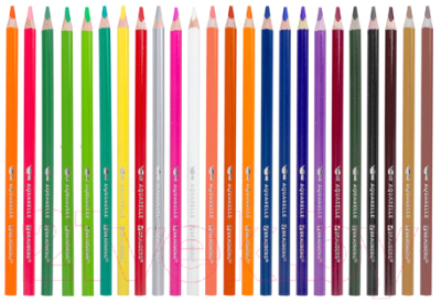 Набор цветных карандашей Brauberg Premium Aquarelle / 181673 (24цв)
