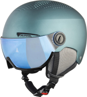 Шлем горнолыжный Alpina Sports 2021-22 Arber Visor / A9228-50 (р-р 58-61, матовый зеленый) - 