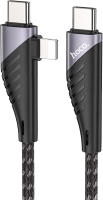Кабель Hoco U95 Freeway PD USB-C-Type-C/8pin Lightning (1.2м, черный) - 