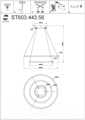 Потолочный светильник ST Luce ST603.443.56