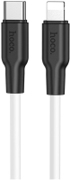 Кабель Hoco X21 Plus Silicone PD USB-C-8pin Lightning (1м, черный/белый) - 