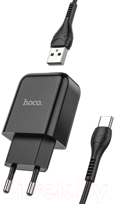Зарядное устройство сетевое Hoco N2 + кабель AM-Type-C / 6931474728869 (черный)