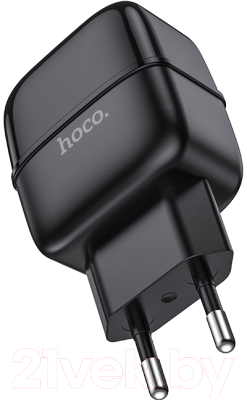 Зарядное устройство сетевое Hoco C77A + кабель AM-8pin Lightning / 6931474723567 (черный)