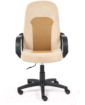 Кресло офисное Tetchair Parma (флок бежевый 7/ткань бронзовый TW-21)
