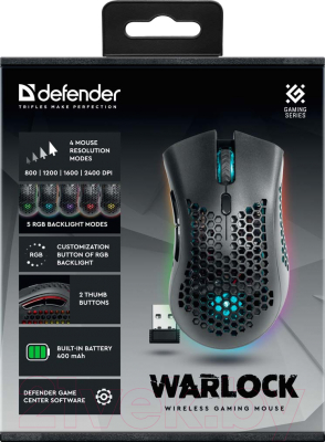 Мышь Defender Warlock GM-709L / 52709