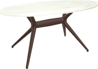 Обеденный стол Sheffilton SHT-TU30-2/TT 120x80 (коричневый/бетон кремовый) - 