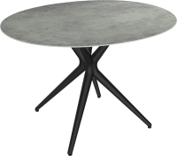 Обеденный стол Sheffilton SHT-TU30/TT21-6 100-75 (керамика черный/гранитно-серый) - 