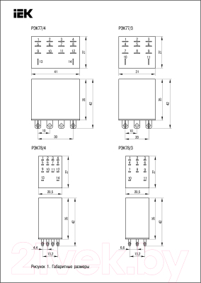 Реле промежуточное IEK RRP20-4-03-024D