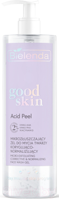 Гель для умывания Bielenda Good Skin Acid Peel Микро-отшелушивающий коррект и нормализующий (195мл)