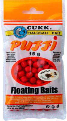 Насадка рыболовная CUKK Puffi Small Ваниль 4936 (красный 15г)