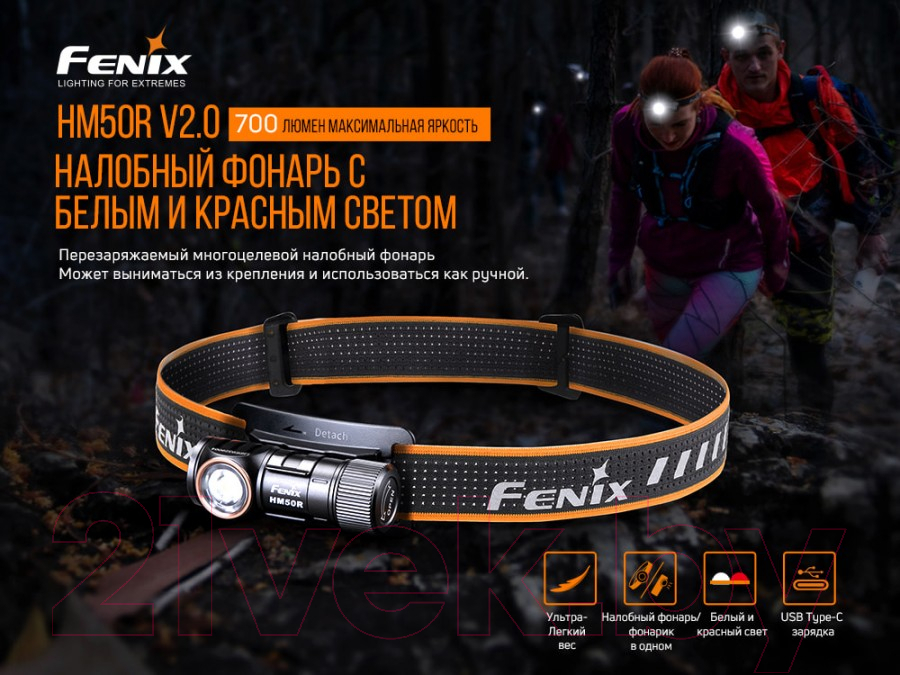 Фонарь Fenix Light HM50RV20