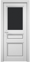 Дверь межкомнатная MDF Techno Stefany 4012 60x200 (белый/лакобель черный) - 