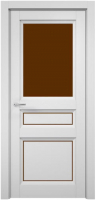 Дверь межкомнатная MDF Techno Stefany 4012 40x200 (белый/лакобель коричневый) - 