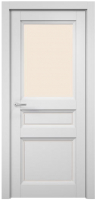 Дверь межкомнатная MDF Techno Stefany 4012 50x200 (белый/лакобель кремовый) - 