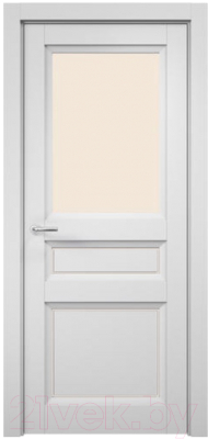 Дверь межкомнатная MDF Techno Stefany 4012 50x200 (белый/лакобель кремовый)