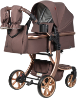 Детская универсальная коляска Aimile Original New Gold 2 в 1 / NDG-3 (шоколадный) - 