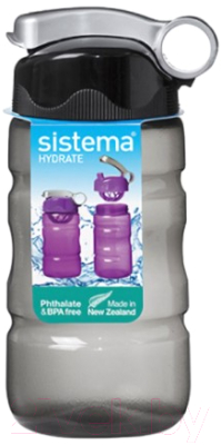 Бутылка для воды Sistema 530 (560мл, черный)