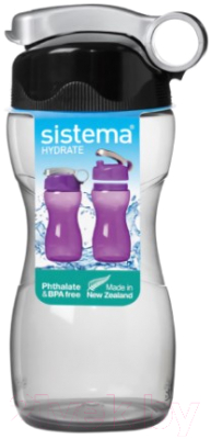 Бутылка для воды Sistema 580 (475мл, черный)
