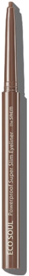 Подводка-фломастер для глаз The Saem Eco Soul Powerproof Super Slim Eyeliner BR03 C (0.1г)